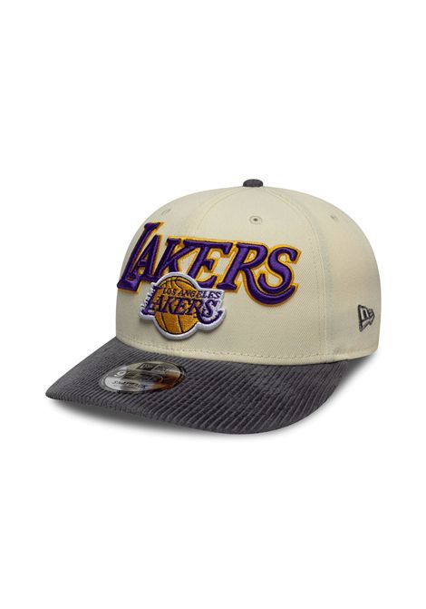 Cappello New Era 9FIFTY Los Angeles Lakers NBA Cord Visor Crema Grigio Unisex NEW ERA | Cappelli | 60691224-